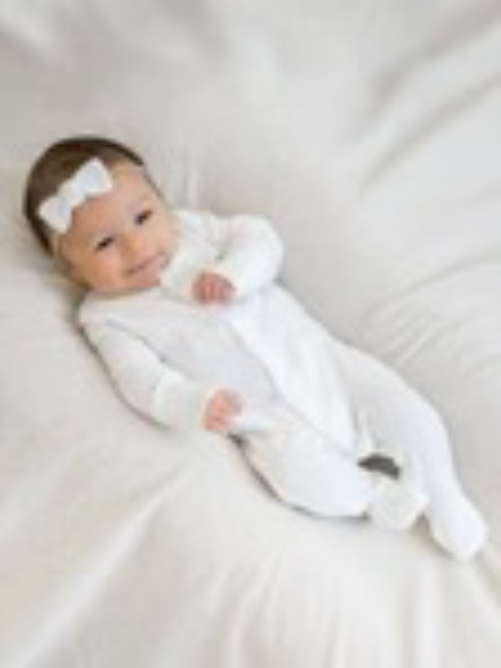 Colored Organics Skylar Pointelle Footed Sleeper - Coconut Newborn Baby - Picture 2 of 5